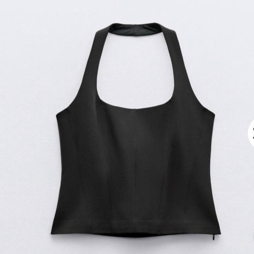 Zara black halter top